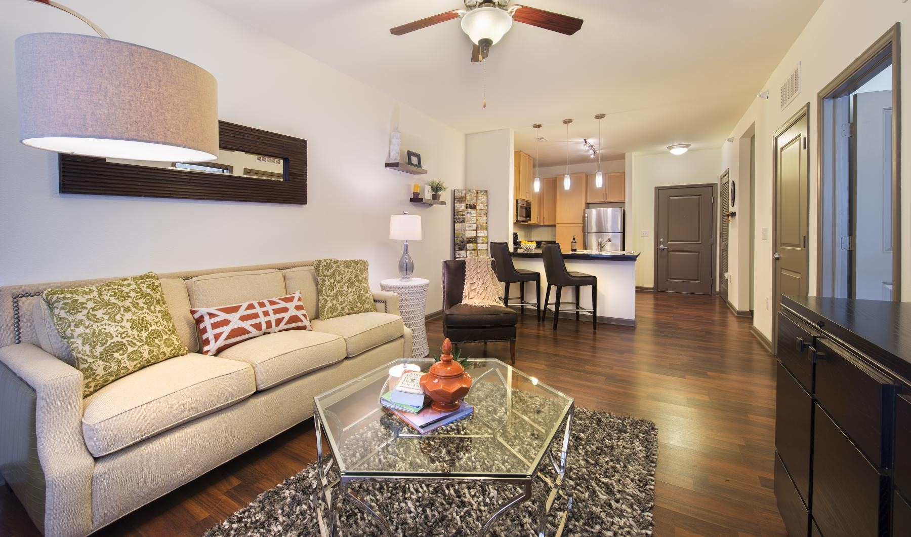 Beautiful living areas to match your lifestyle a living room with a couch and a table